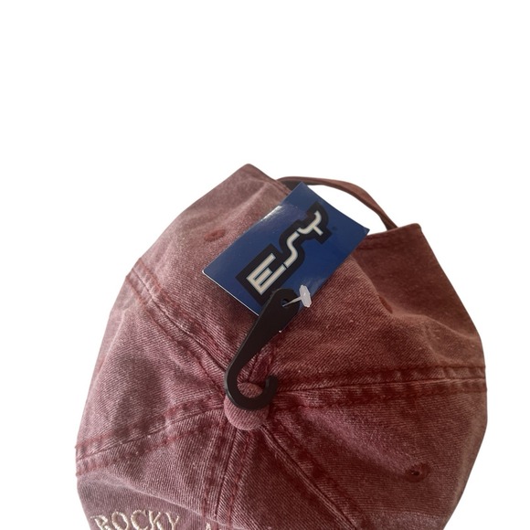 NWT Rocky Mountain National Park Size S Hat Distressed Red Maroon Adjustable - Picture 4 of 8